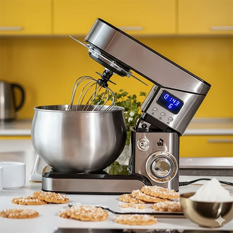 Профессиональный тестомес TopKitchen миксер с чашей 6л из нержавеющей стали 4000 Вт.